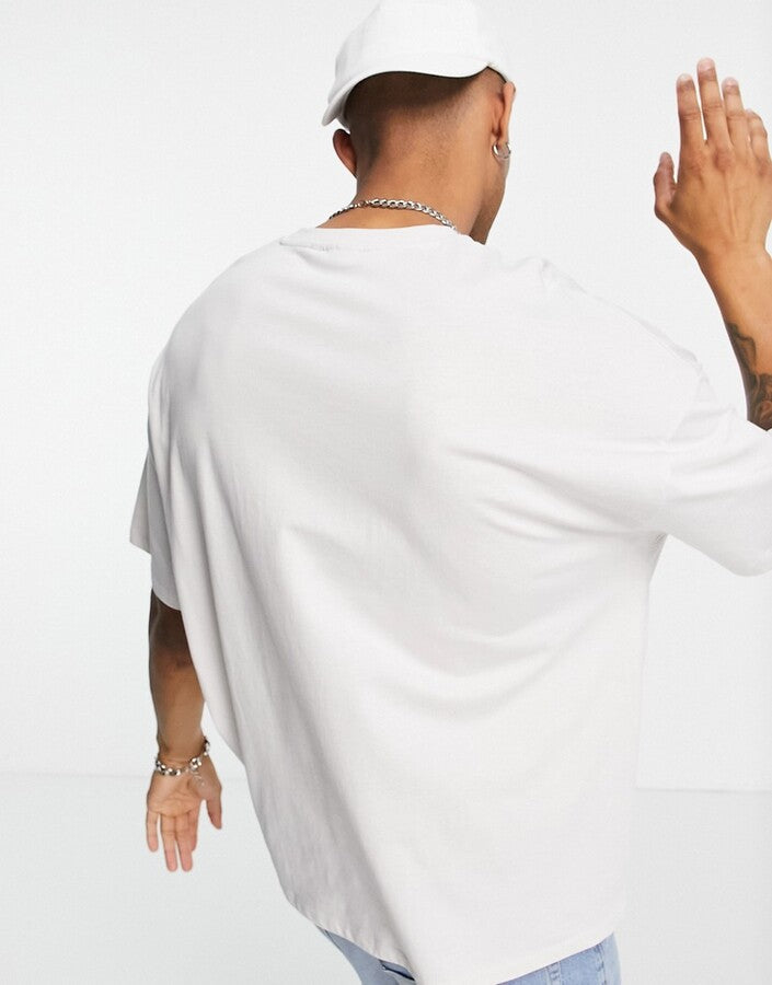Premium White Drop Shoulder Oversized Men's T-Shirt